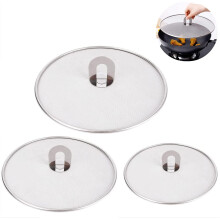 Stainless Steel Splatter Screen Set, Grease Guard with Fold Flat Knob, Non-Stick Easy to Clean for Safe Stove Top Use, Fits Most Pan Size (25, 29, 33