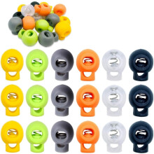 Justerbar snorstopper til lanyard, snorlåse med fast greb, fjederbelastet design, rund plastikknap til snortaske, rygsæk, telt, udendørs
