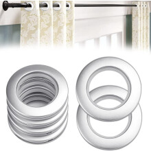 Reusable Curtain Grommets, Easy Install ABS Plastic Adjustable Smooth Sliding Multiple Use For Various Applications Including Bathrooms And Dressing