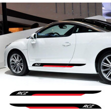 Zijskirts stickers voor de zijkant van voertuigen, universele auto-racestreep stickers met beschermende functie en creatieve streep.