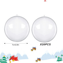 Holiday Decorating Clear Acrylic, Terrarium Ball Ornaments for Fillable Ornaments, Bath Bomb Mold DIY Craft Balls, Shatterproof Sphere Decorative