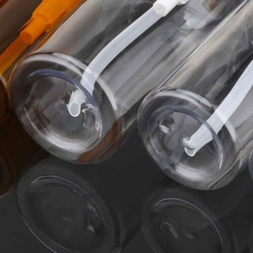 Συσκευασία 5 διαφανών μπουκαλιών διανομής χωρίς BPA, ανθεκτικό πλαστικό για 2