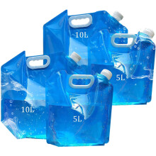 Recipiente de água dobrável, recipientes duráveis e leves perfeitos para kit de sobrevivência de emergência, bolsas dobráveis que economizam