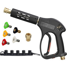 Pistola pulverizadora industrial de alta presión, presión de trabajo de 5000 PSI, compatibilidad de conexión rápida, diseño ergonómico,