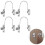 (White) 4 Pcs Window Restrictor Locks for Baby Security and Home Office Safety 4