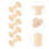 Raindrops Spoel Bobbins Bruin 5 Stuks 1,9 Inch 6
