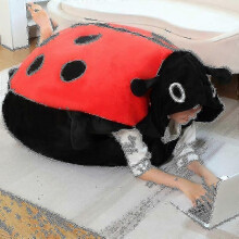 (100cm) 100cm Wearable Insect Plush Toys Ladybug Stuffed Cushion Funny Party Cosplay Doll Stuffed Soft Plush Sleeping Pillow Kids Gifts