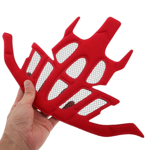 1Set Cuscinetto Casco Rosso Spugna Assorbi Traspirante 2
