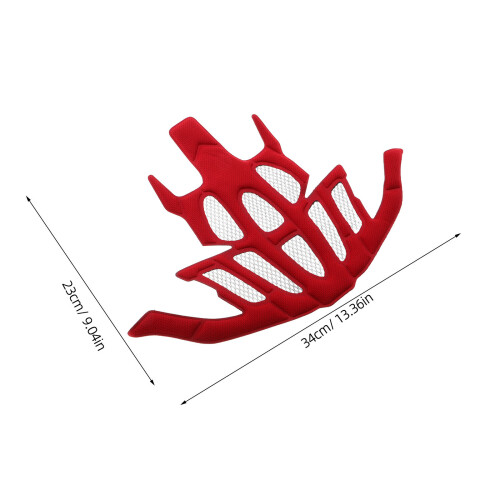 1Set Cuscinetto Casco Rosso Spugna Assorbi Traspirante 1