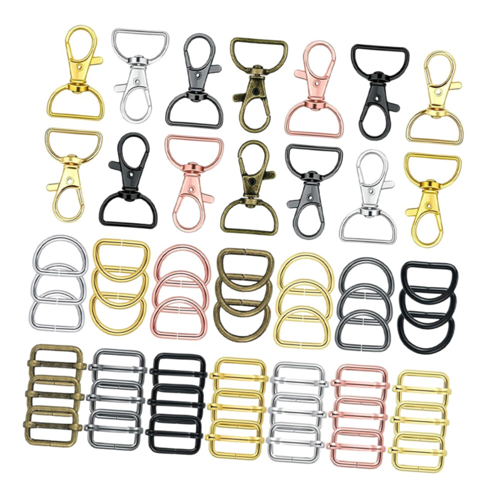 1 Set Hardware Key Ring Purse Drings Lobster Clasps For Key Fob Rings Snap Key Ring Clip Dring Buckle Metal 9365049069786