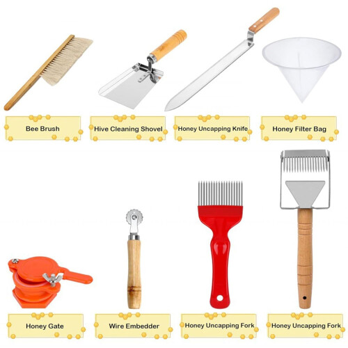 Beekeeping Starter Set, J Hook, Frame Handle, Beekeeping Tools 1
