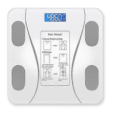 (White) Bluetooth Smart Body Scale Bathroom Scales BMI Body Weight Scale LED Digital Electronic Weighing Scale Body Composition Analyzer