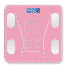 (Pink) Bluetooth Smart Body Scale Bathroom Scales BMI Body Weight Scale LED Digital Electronic Weighing Scale Body Composition Analyzer