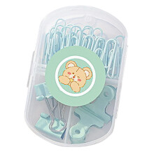 Multi-Functional Clipping Tools Set, Binder Clamps and Drawing Pins for Document Management, Note Clips Applications Colorful Rust-Resistant Metal
