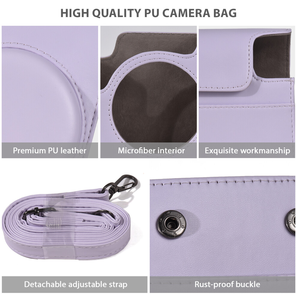 Pu Leather Camera Case For Fujifilm Instax Mini 12, Adjustable Strap 4601368848097