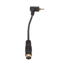 4PIN Video Female to 90 RCA Male Cable, Mini DIN to RCA Adapter