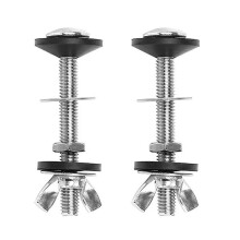2 Pack Stainless Steel Toilet Fixing Fittings with Double Bolts