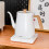 Electric Kettle 220V White Wood Grain Quick Heating & Precise Temp Control 4