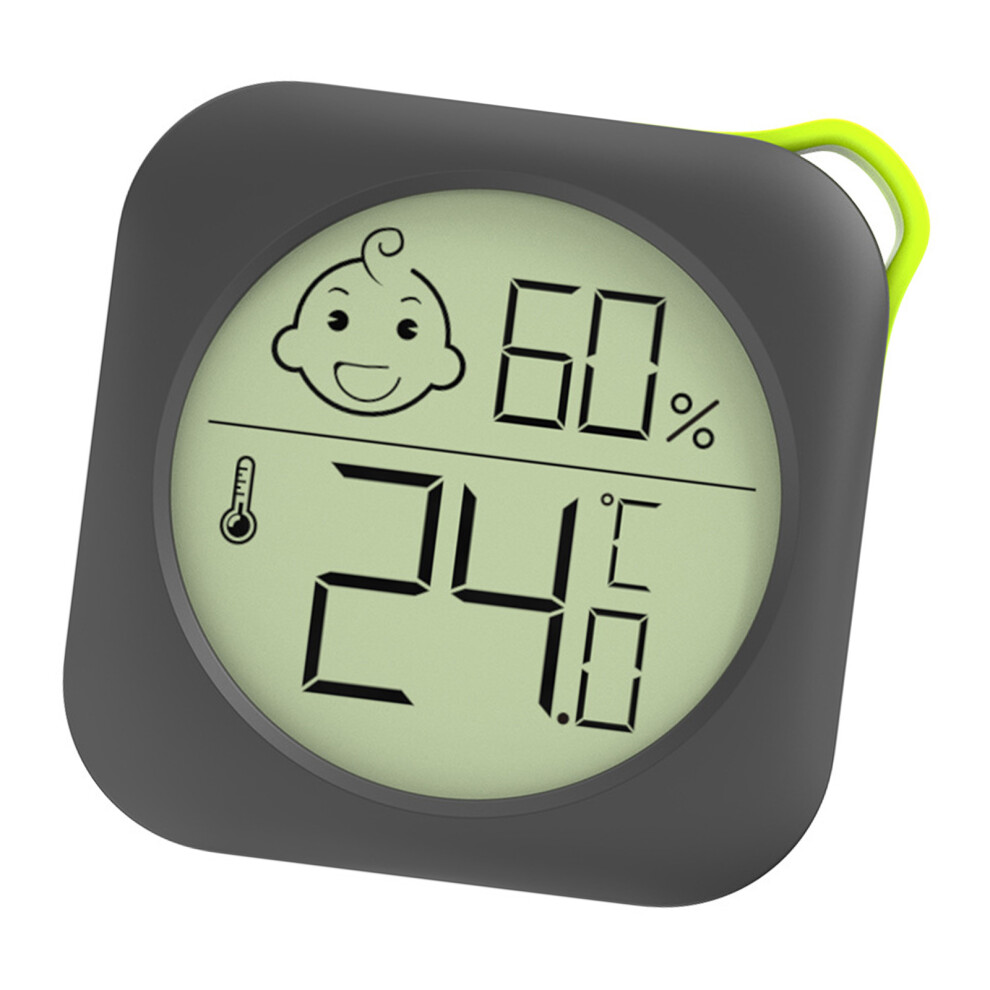 Black Accurate Room Miniature Lcds Display Digital Thermometers