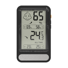 Small Indoor Hygrometer Thermometers Backlit Display High-Black