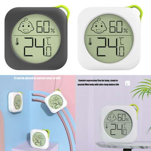 Accurate Room Miniature LCDs Display Digital Thermometers-Black 2