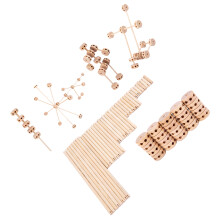 4 Sets Holzbausteine Spielzeug Stapelsteine Toys DIY Bausteine Toys