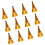 12 Pcs Christmas Tree Decorations Small Tree-B Yellow light 1