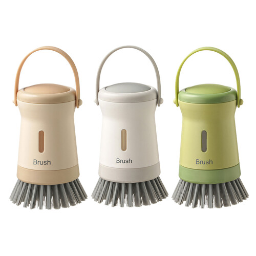 Heavy Dutys Kitchen Pot Scrubber Brush Long Handle-Creamy 1