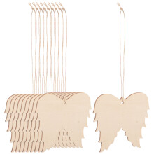 2 sets holzscheiben mit flügeln, aufhängbar, diy holzdekoration feste