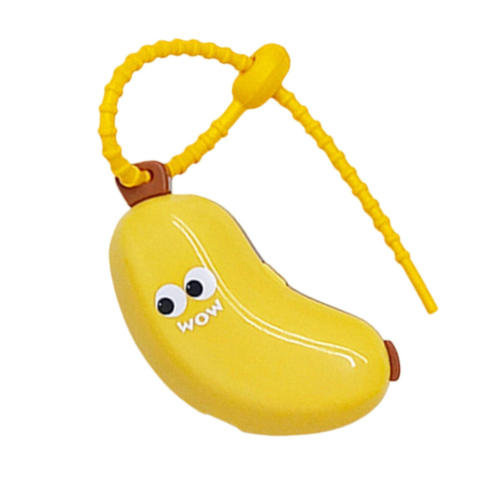 Yellow Plastic Banana Shape Toothbrush Head Storage Case Cute