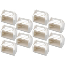 10Ud Cajas De Papel Para Galletas Con Ventana Para Repostería