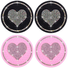 4 Unidades Fundas Para Portavasos De Forma Redonda Y Corazón