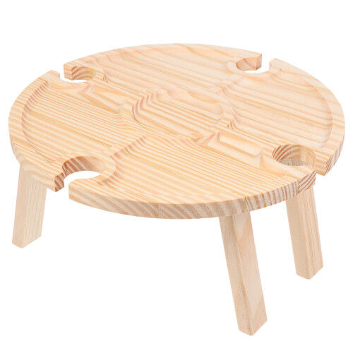 1Pièces Table Portable Beige En Bois Compacte Pour Pique-