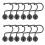2 Pcs Metal Ball Hook Curtain Hooks Accessory Iron Plating Hanger 1