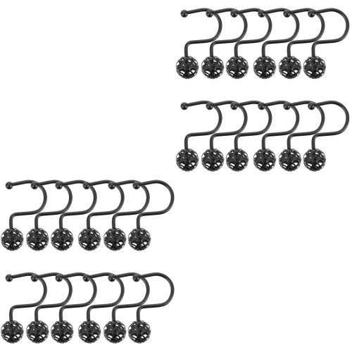 2 Pcs Metal Ball Hook Curtain Hooks Accessory Iron Plating Hanger 2