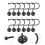 2 Pcs Metal Ball Hook Curtain Hooks Accessory Iron Plating Hanger 8