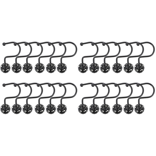 2 Pcs Metal Ball Hook Curtain Hooks Accessory Iron Plating Hanger 1