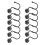 2 Pcs Metal Ball Hook Curtain Hooks Accessory Iron Plating Hanger 10