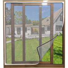 Easy Install Detach Window Screen, Premium Density Fiberglass Mesh Offers Protection and Privacy, Self-adhesive Magnetic Strip for Quick Setup on Hous
