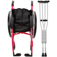 2 Sets Doll Wheelchair And Crutches Playset Miniature Models