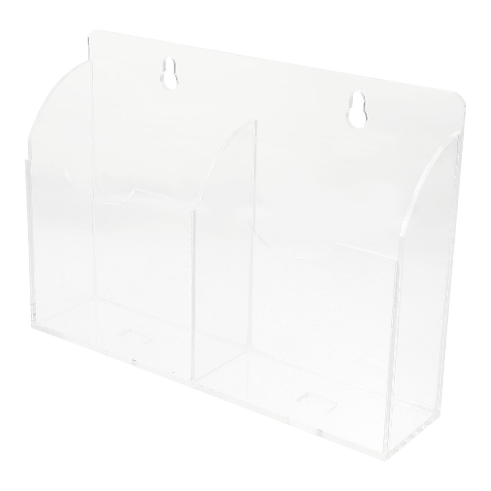 Transparent Acrylic Wall Phone Holder No-Punch Remote Storage Rack 3584220251819