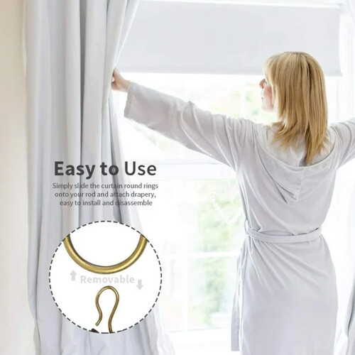 Heavy Duty Design, Curtain Rings with Clips, Support Heavier Application For Versatile Spaces 1