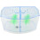3Pcs Transparent Blue Plastic Fish Breeding Box with Removable Divider 2