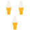 3Pcs Imitation Ice Cream Model White Display Prop for Photography 3