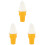 3Pcs Imitation Ice Cream Model White Display Prop for Photography 2