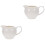 2 Pcs Ceramic Western Style Milk Cup Kitchenware White 4