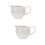 2 Pcs Ceramic Western Style Milk Cup Kitchenware White 8