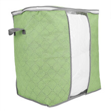 Green Non-Woven Fabric Storage Bags, Clear Window Panel For Quick Content Identification, Portable & Foldable Design For Flexibility, Safe &