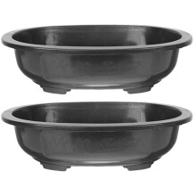 6 Pcs Flowerpot Plastic Planter Oval Pp