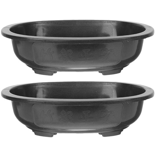 6 Pcs Flowerpot Plastic Planter Oval Pp